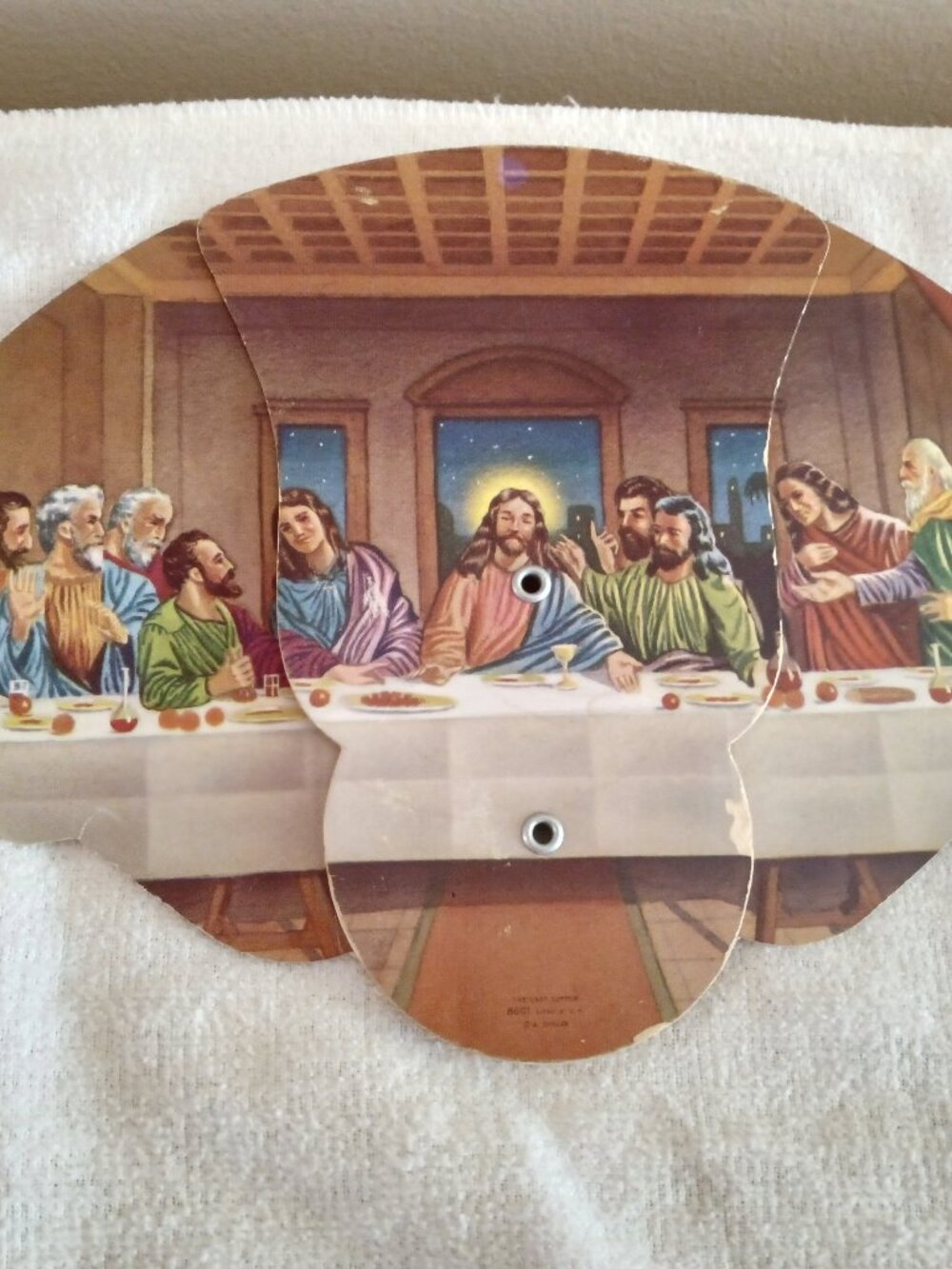 Vintage Advertising Fan "Last Supper" /  Salvation Army League of Mercy St Louis